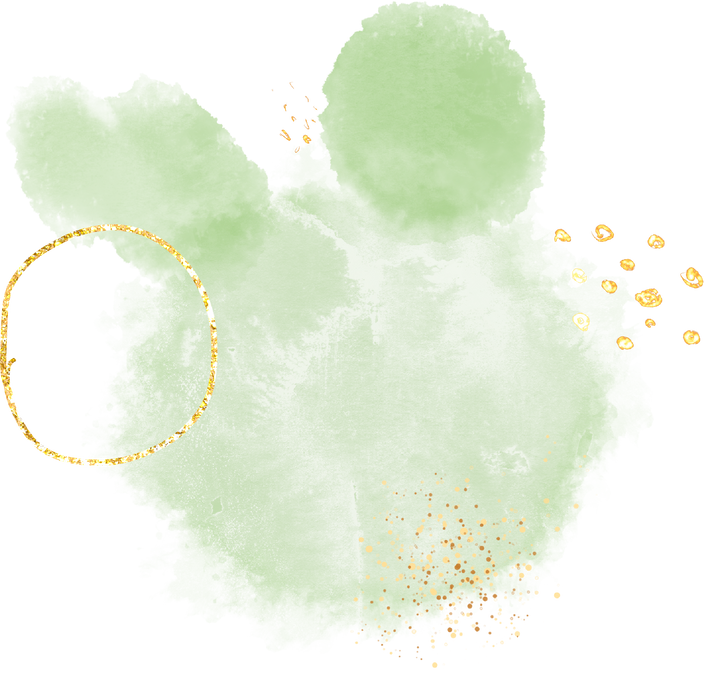 Green watercolor splash