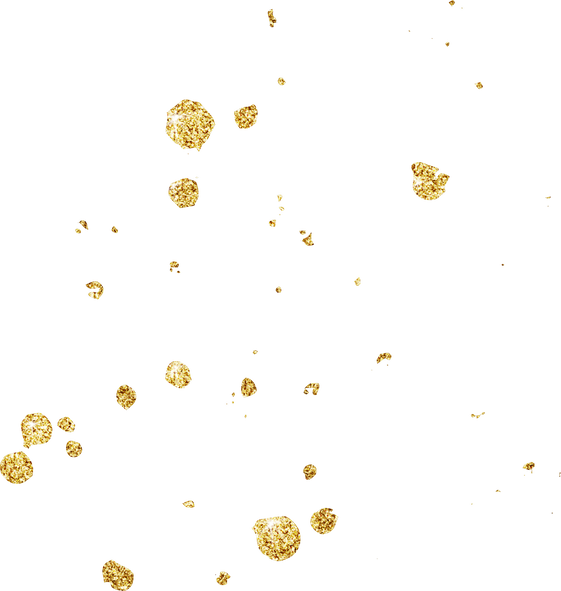 Glitter stain, golden spots