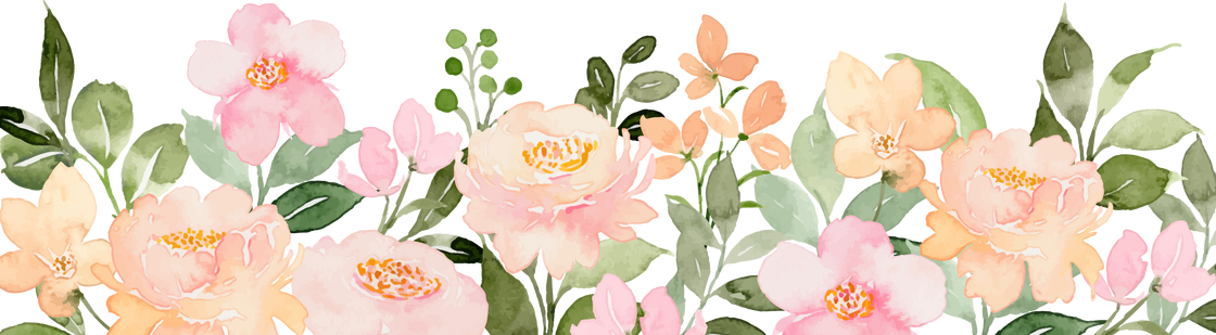 Watercolor floral garden