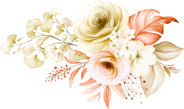 Beautiful Floral Arrangement of Soft Watercolor Flowers